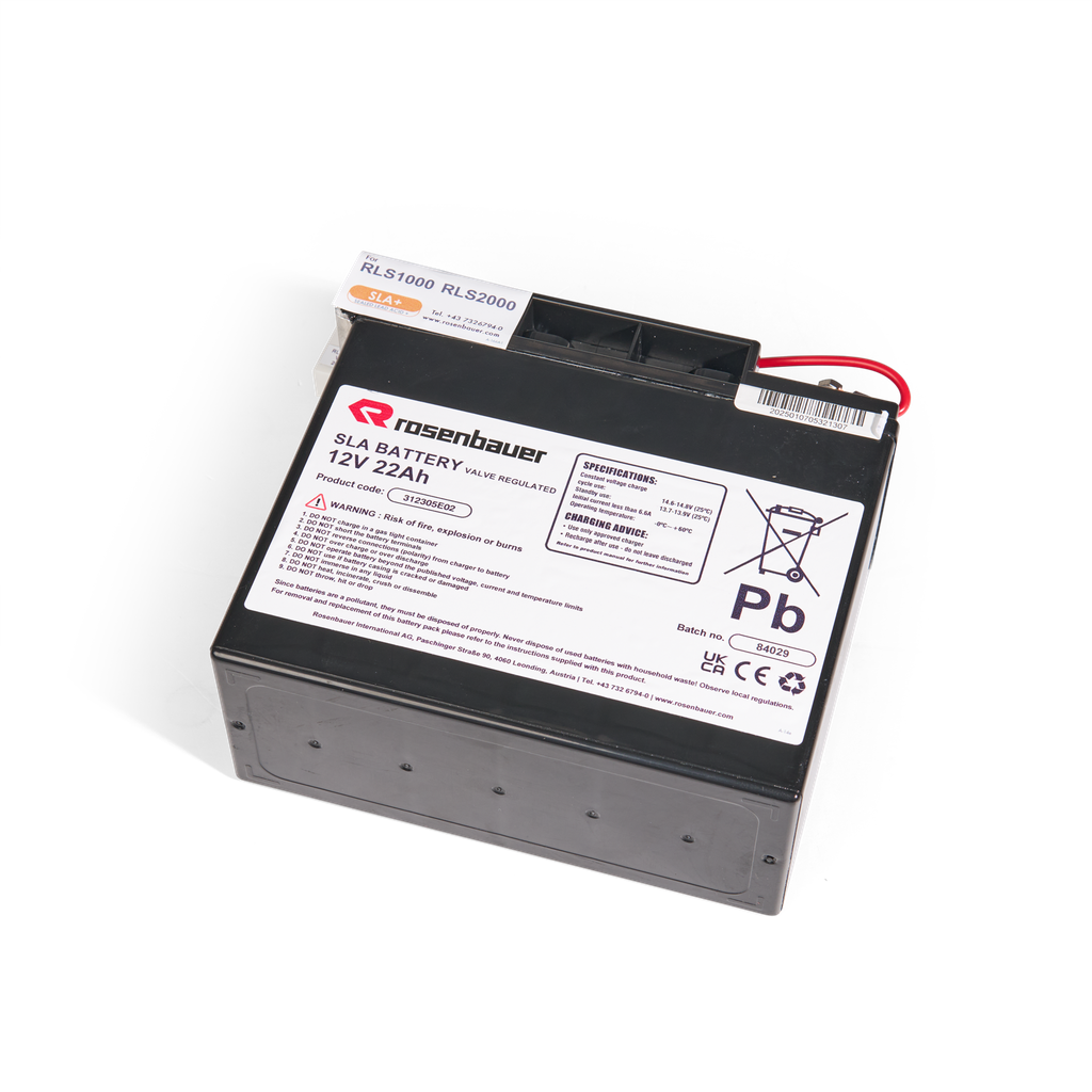 Replacement lead-gel battery for RLS1000 &amp; RLS2000