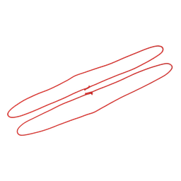 BOROS B4 shoelace set, size 2, seam color red